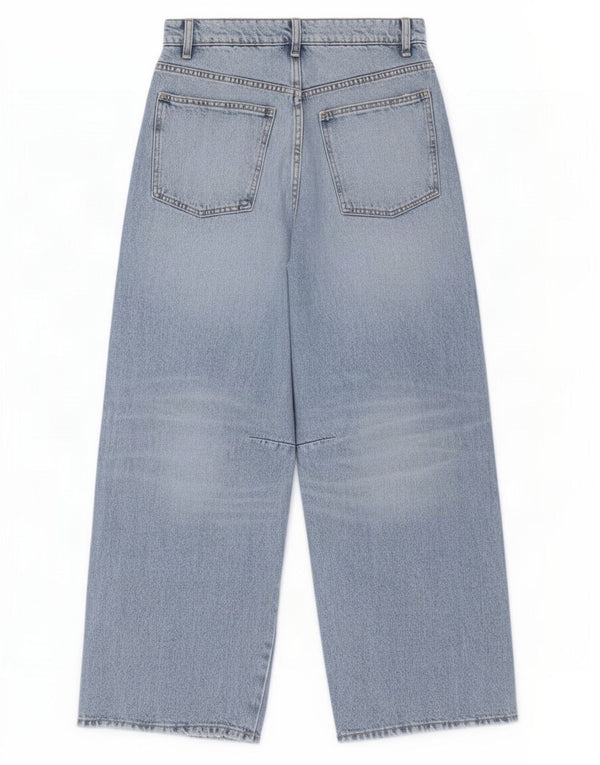 Zara Dame Jeans med brede ben EU 36 XS W26 L28 Blå