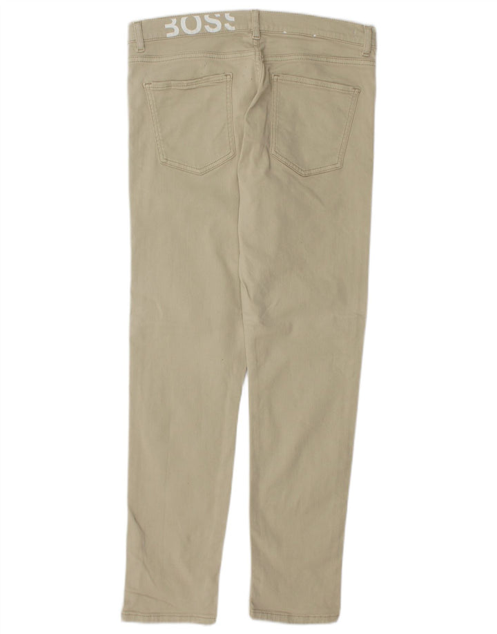 HUGO BOSS Kvinder Højtaljede Slim Jeans W29 L28 Grøn Bomuld