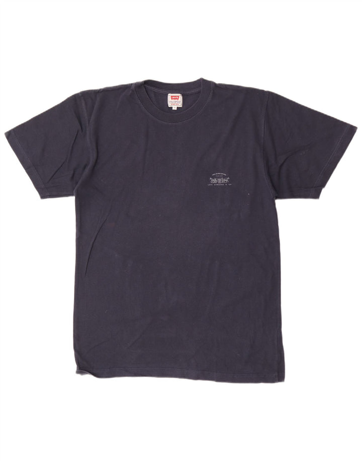 Levi's herre T-shirt top mellem marineblå bomuld