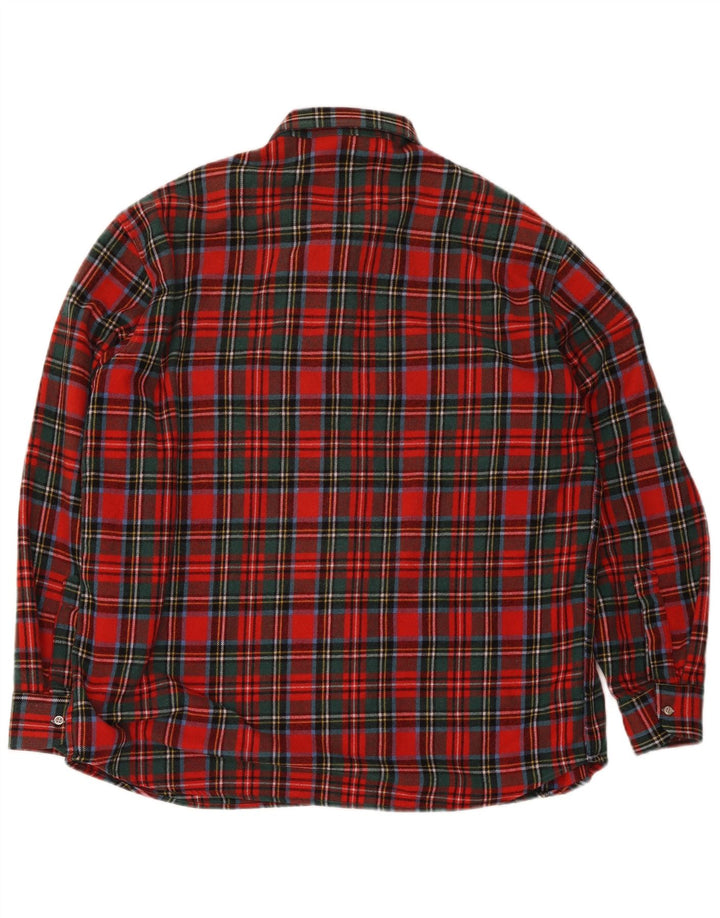 Vintage flannelskjorte til mænd XL rød plaid