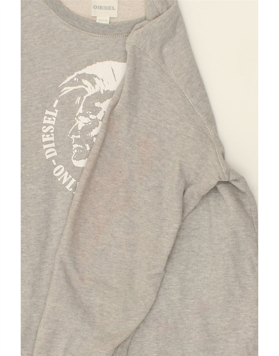 DIESEL Boys Graphic Sweatshirt Jumper 13-14 Years XL Grey Cotton Vintage Diesel and Second-Hand Diesel from Messina Hembry 