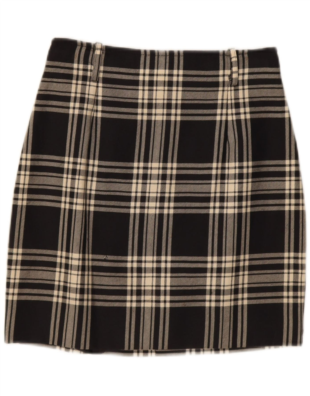 Vintage dame mininederdel IT 42 Medium W28 sort ternet uld