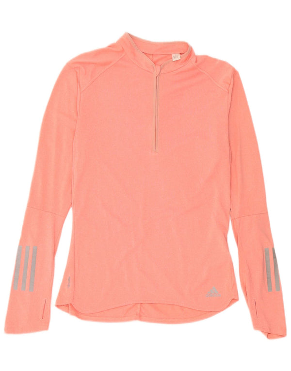 Adidas Dame Climalite Top Langærmet UK 8/10 Small Pink Polyester