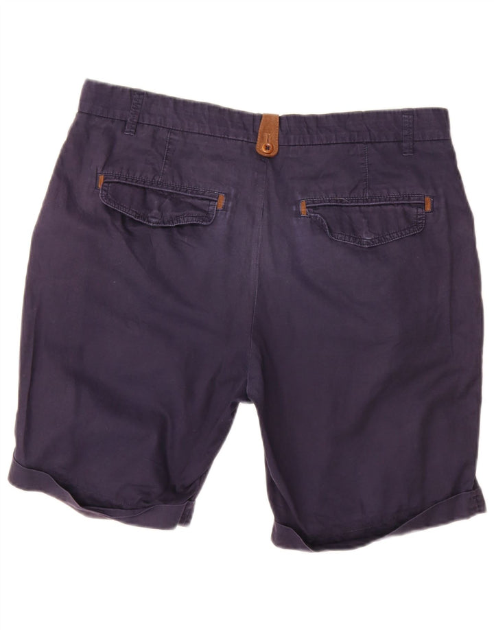 Zara Herre Chino Shorts EU 42 Large W32 Navy Blue