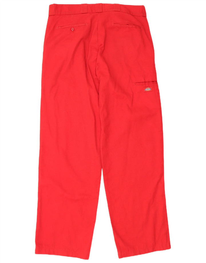 Dickies Herre Loose Fit Cargo Bukser W36 L33 Rød Polyester