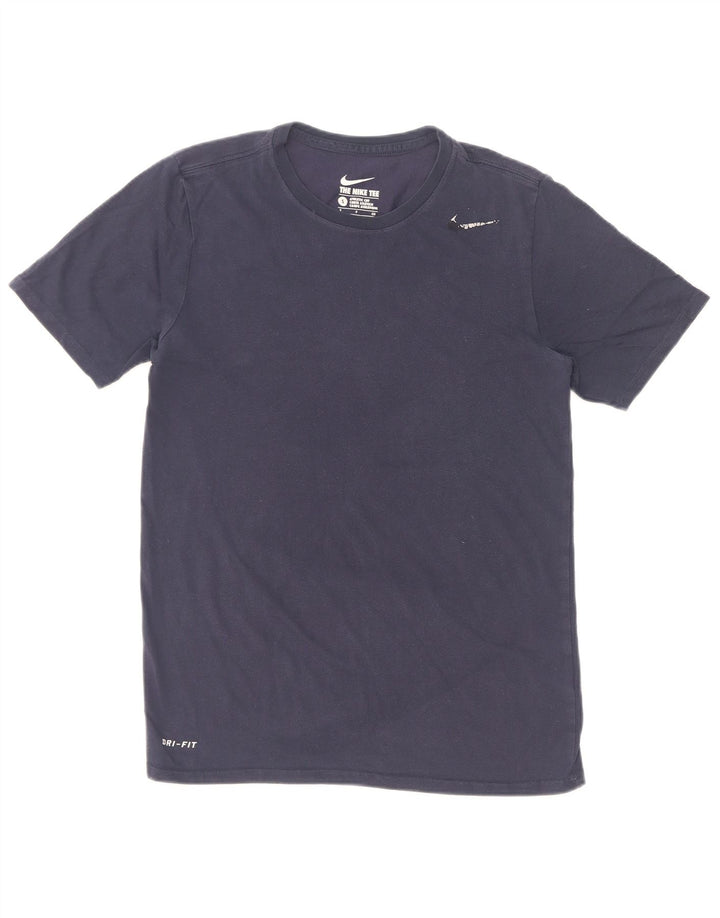 Nike T-shirt med atletisk snit til mænd, lille marineblå bomuld