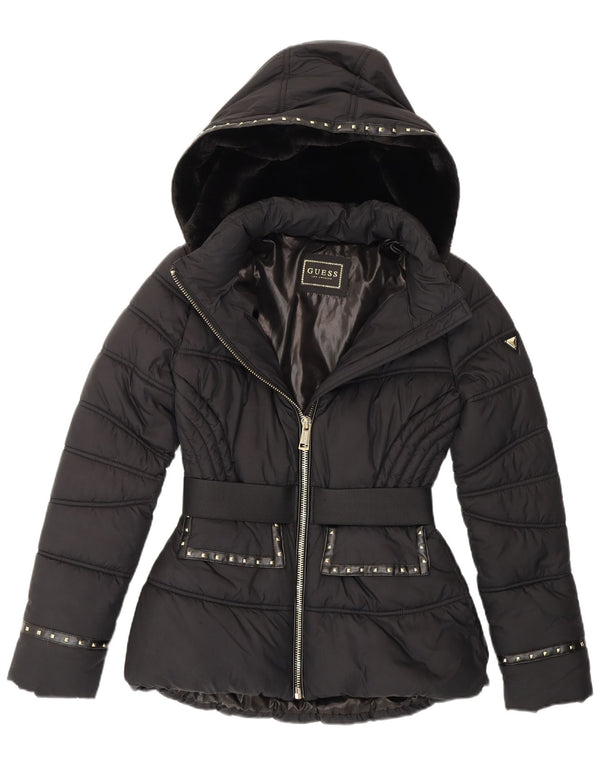 Guess hættejakke til kvinder UK 10 Small Black
