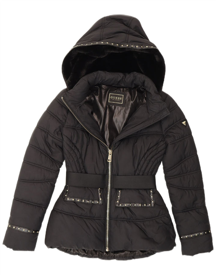 Guess hættejakke til kvinder UK 10 Small Black