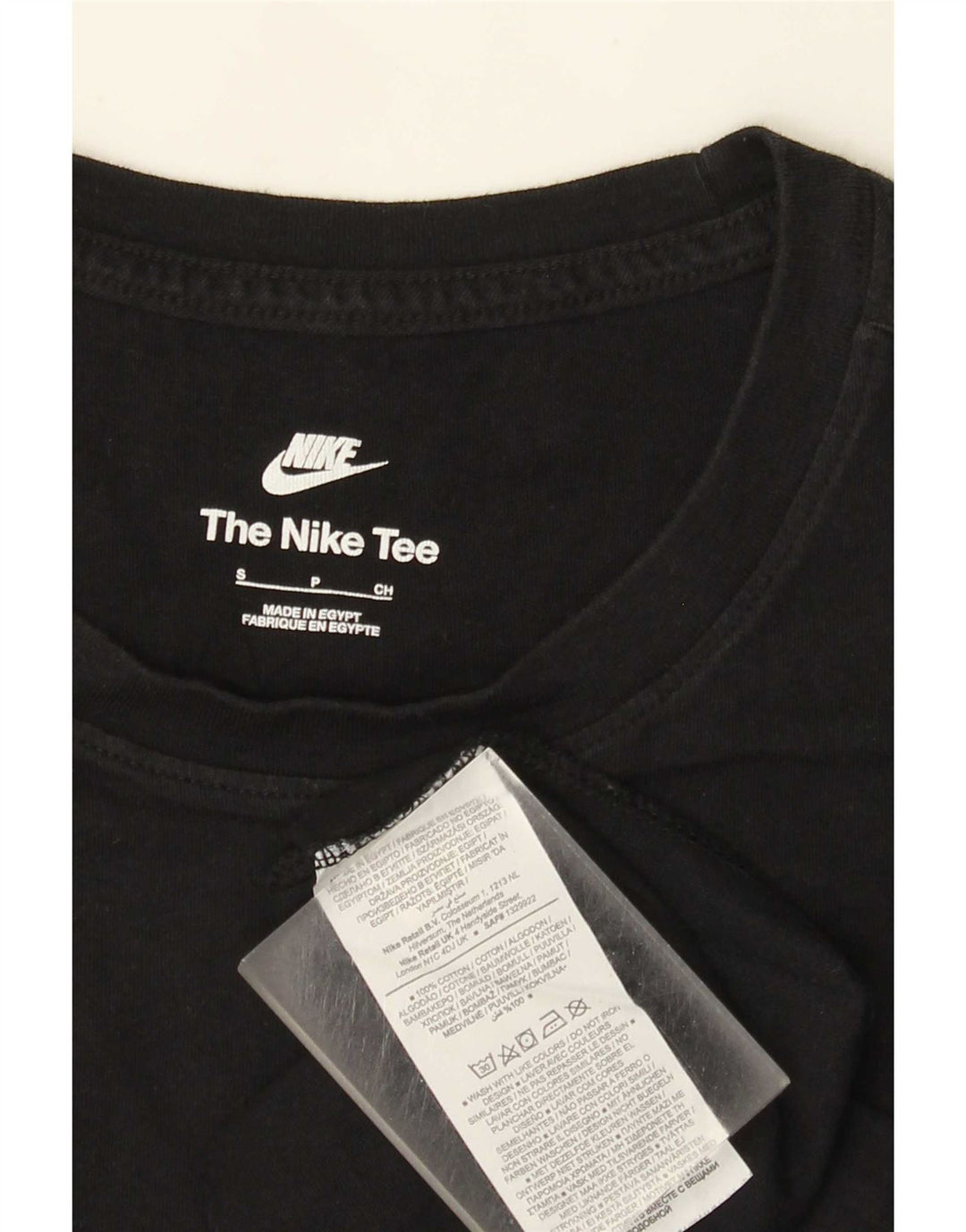 Nike T-shirt top lille sort bomuld til mænd