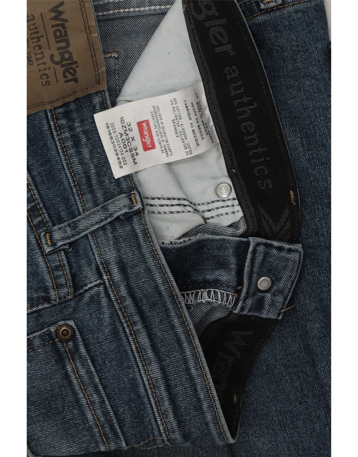 Wrangler Straight Jeans til mænd W32 L34 blå bomuld