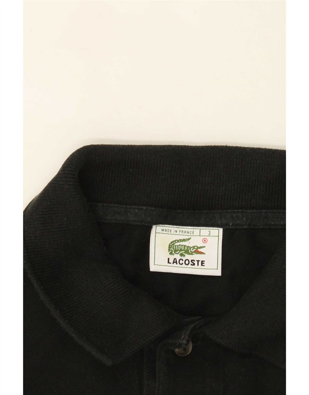 Lacoste Langærmet Polo Shirt til mænd Størrelse 3 Lille Sort