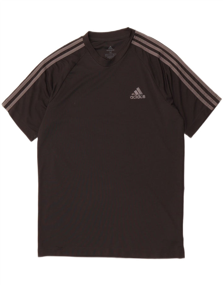 ADIDAS Mens Aeroready T-Shirt Top Medium Black Polyester Vintage Adidas and Second-Hand Adidas from Messina Hembry 