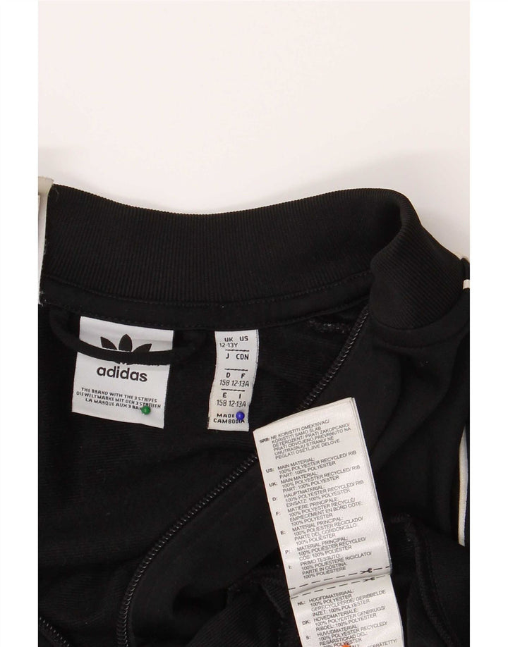 Adidas Drenge Træningsdragt Topjakke 12-13 År Sort Polyester