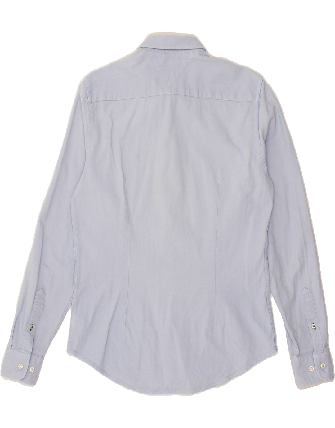 TOMMY HILFIGER Mens Slim Fit Shirt Small Blue Cotton Vintage Tommy Hilfiger and Second-Hand Tommy Hilfiger from Messina Hembry 