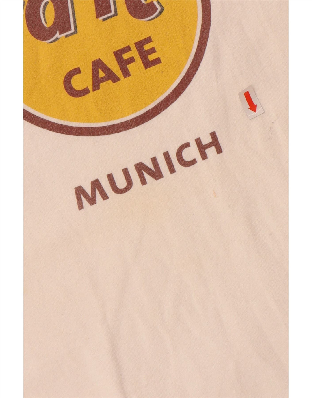 HARD ROCK CAFE Herre München Grafisk T-shirt Top Lille hvid bomuld