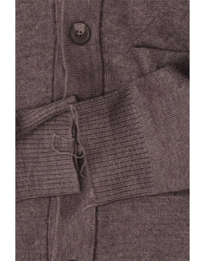 Zara Herre Cardigan Sweater Stor Grå Uld