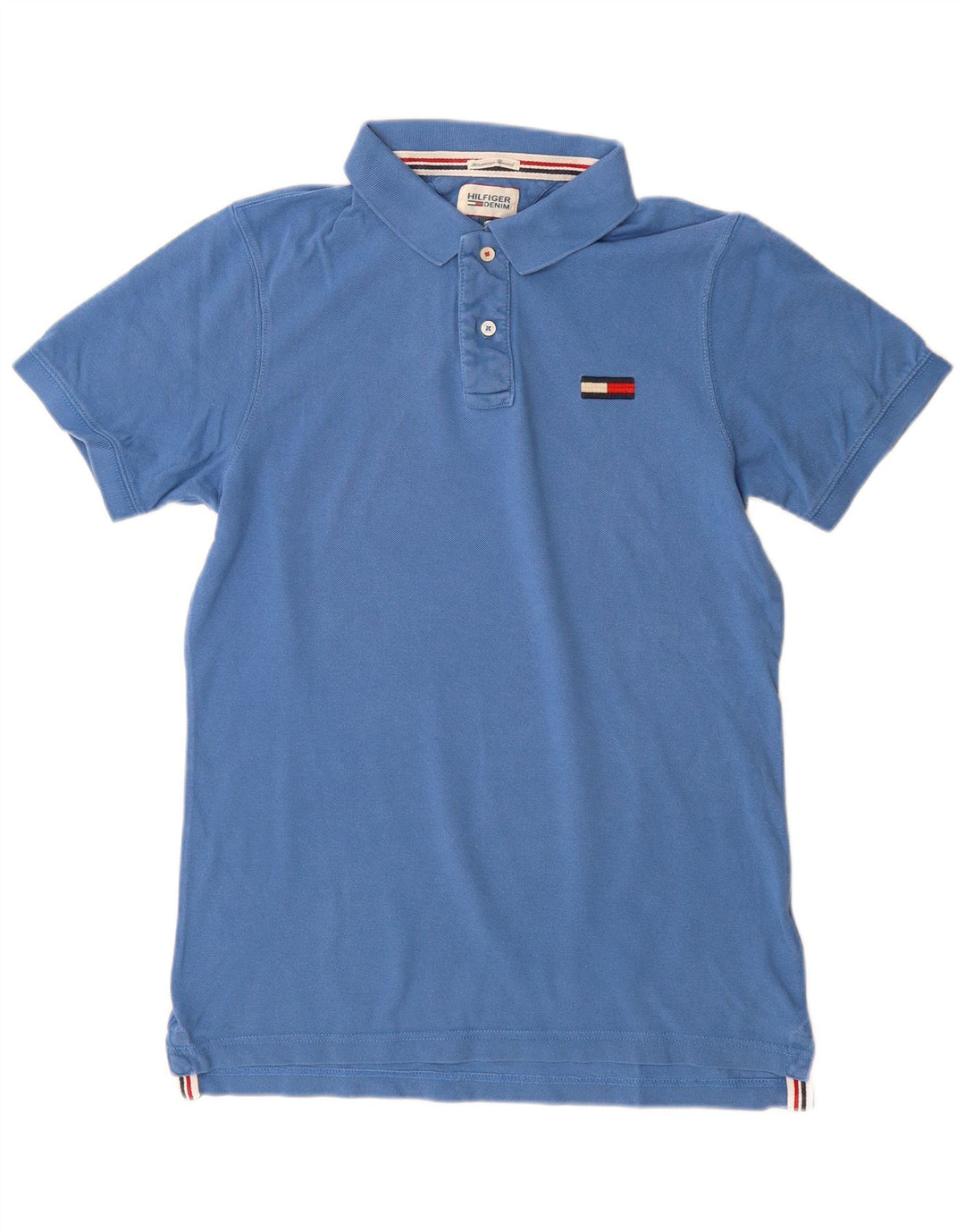 Tommy Hilfiger Herre Polo Shirt Stor Blå Bomuld