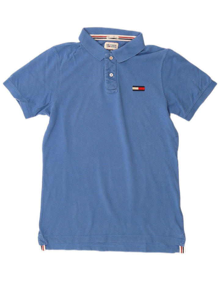 Tommy Hilfiger Herre Polo Shirt Stor Blå Bomuld