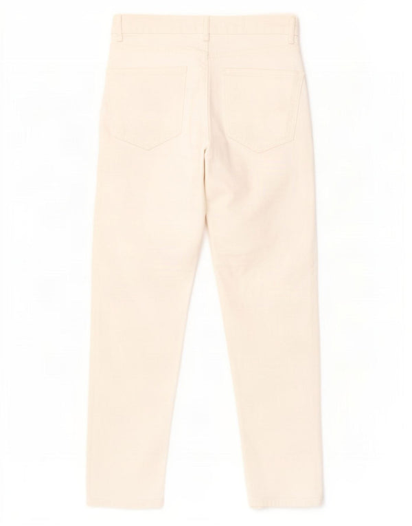 Zara Dame Jeans med høj talje EU 36 XS W26 L27 Off White Bomuld