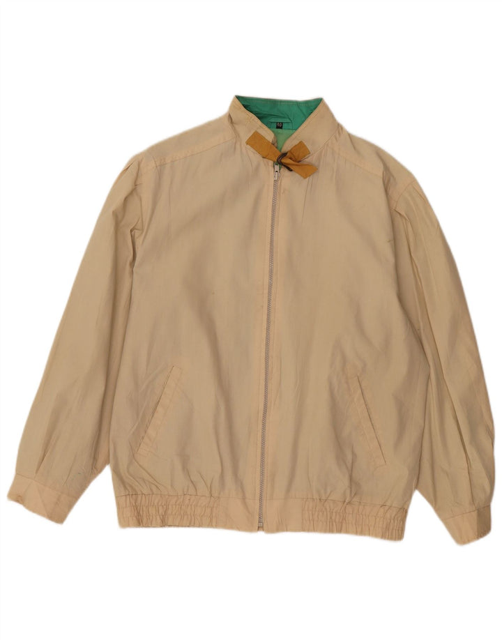 VINTAGE Mens Bomber Jacket UK 40 Large Beige