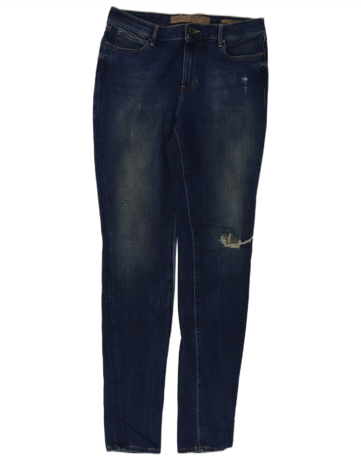 GUESS Distressed Skinny Jeans til kvinder W30 L32 blå bomuld