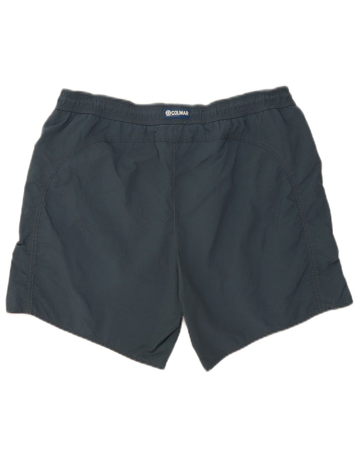 COLMAR Mens Graphic Swimming Shorts EU 52 Large W32  Navy Blue Polyamide Vintage Colmar and Second-Hand Colmar from Messina Hembry 