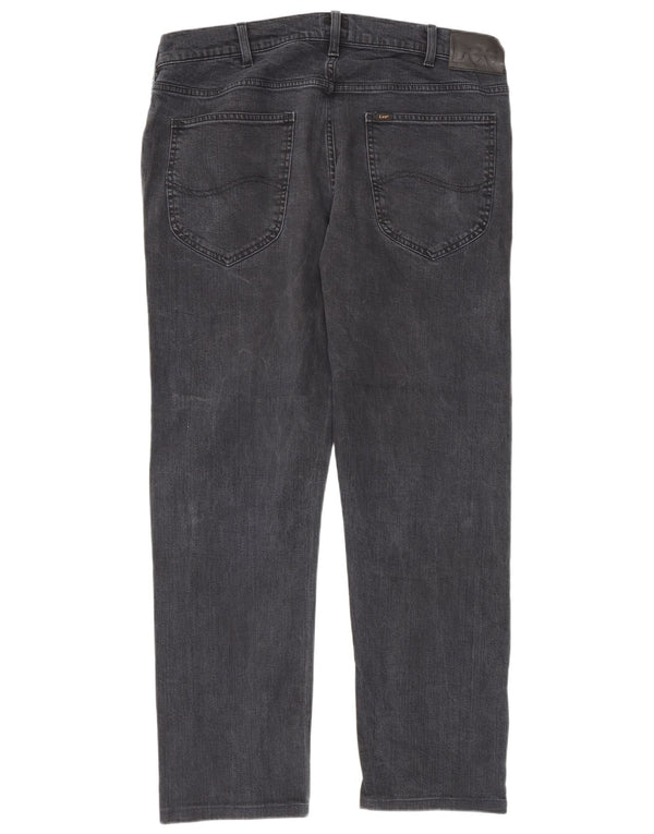 Lee Mens Daren Zip Fly Straight Jeans W36 L30 Marineblå Bomuld