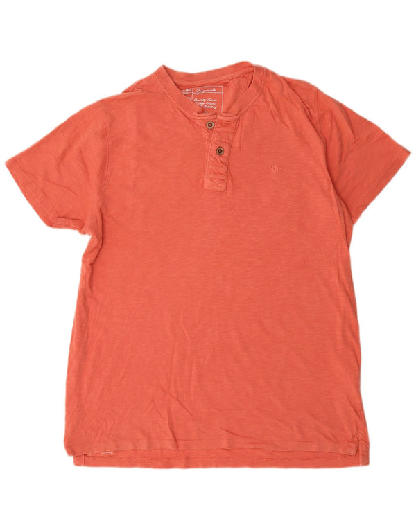 Fat Face Herre T-Shirt Top Medium Orange Flecked Bomuld