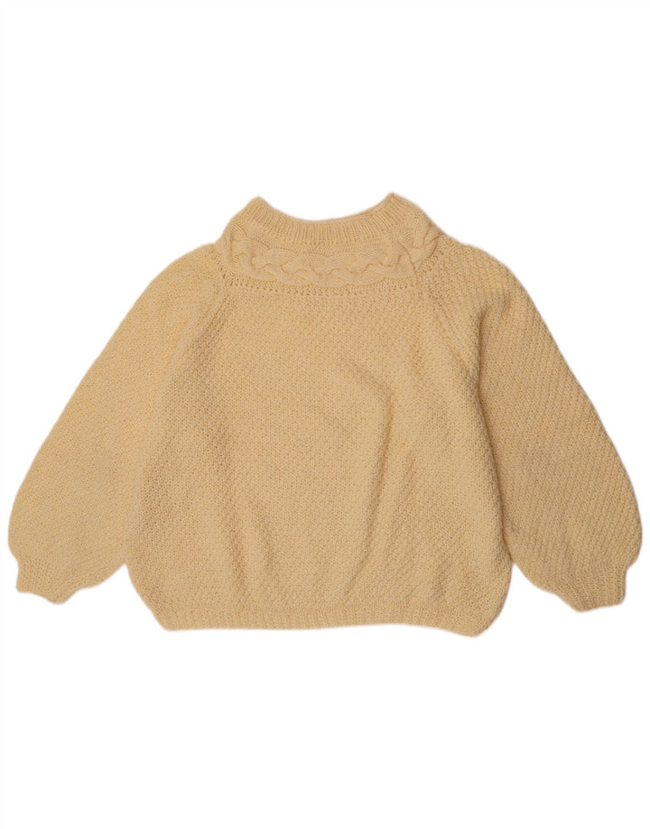 Vintage Dame Oversized Turtle Neck Jumper Sweater UK 18 XL Beige