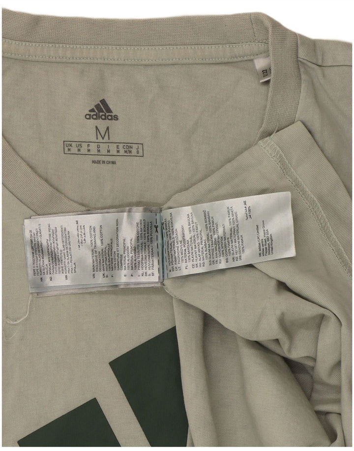 Adidas grafisk t-shirt til mænd, medium Khaki Bomuld