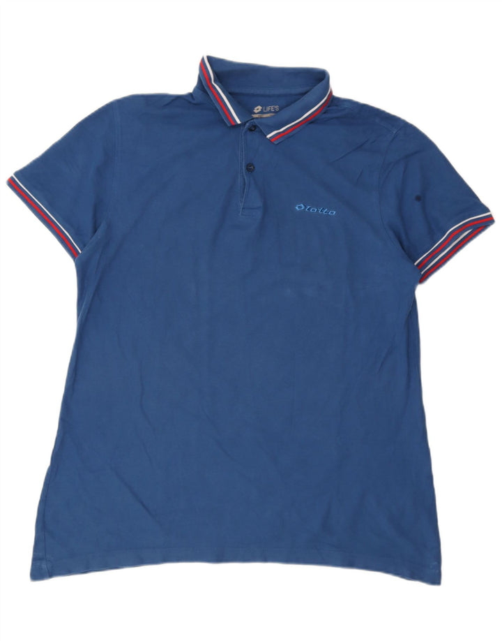 Lotto Herre Polo Shirt Stor Blå Bomuld