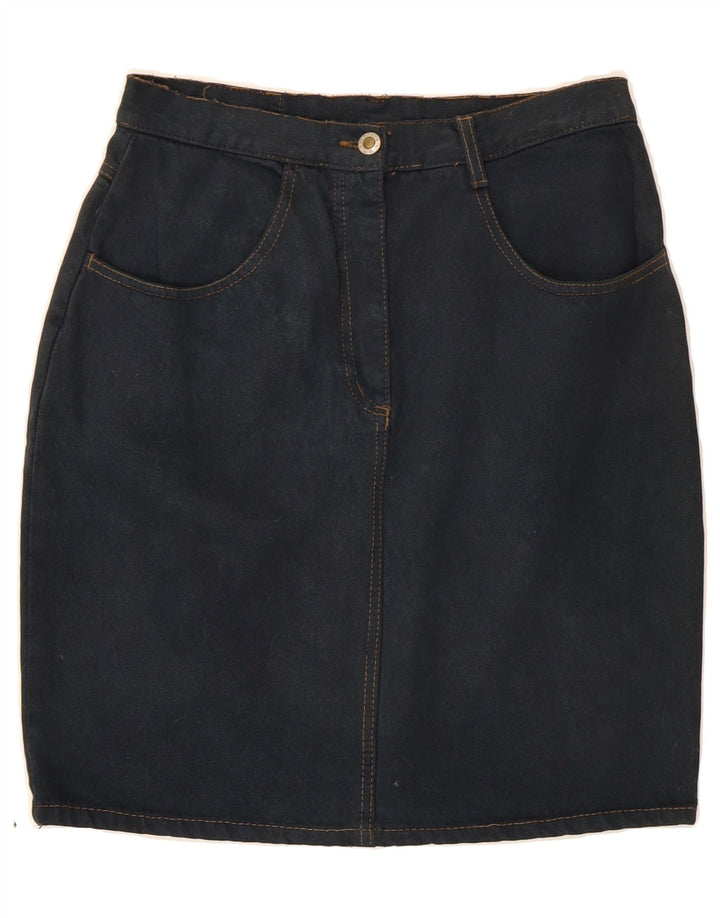 VINTAGE Womens Denim Skirt W28 Medium  Navy Blue Vintage Vintage and Second-Hand Vintage from Messina Hembry 