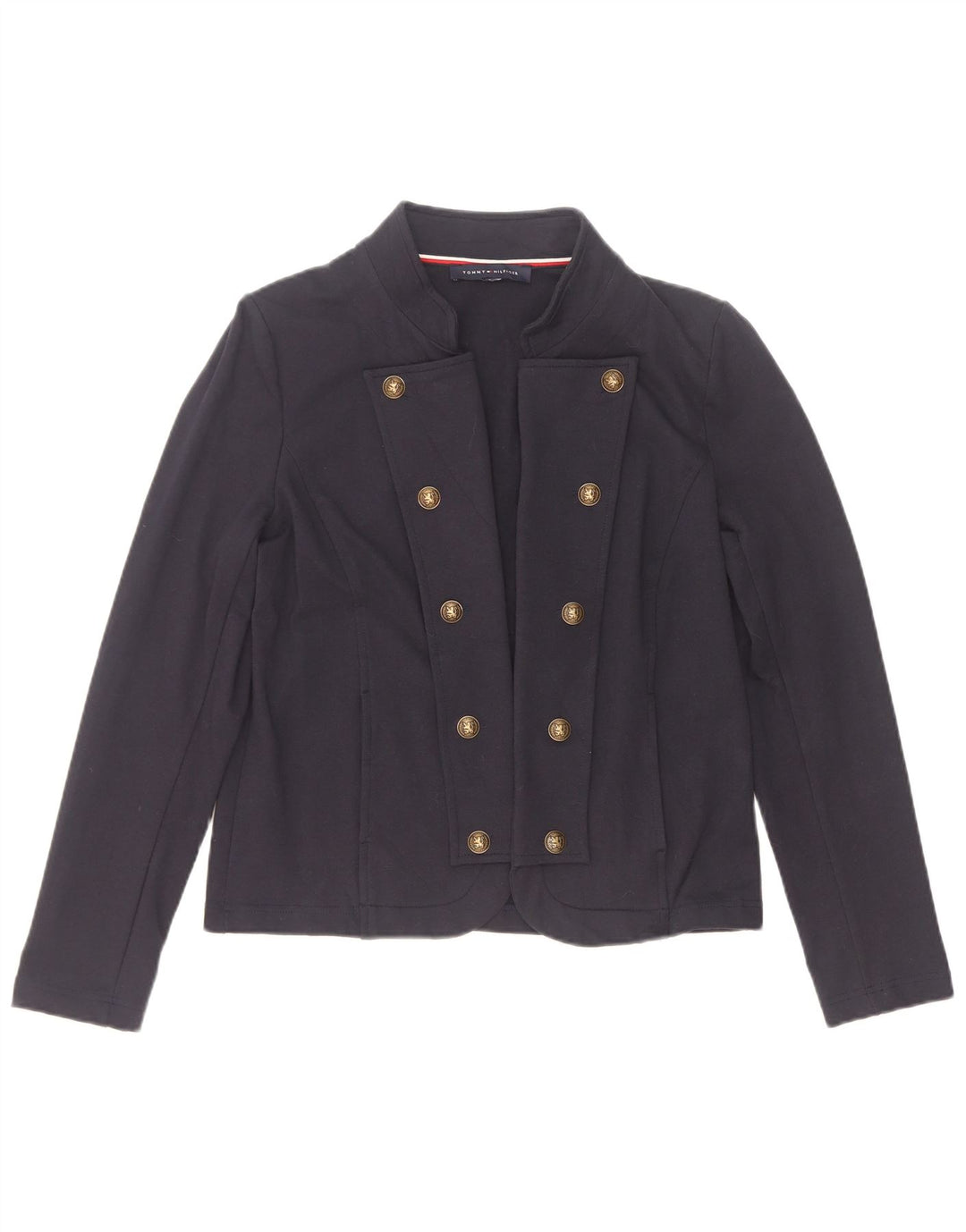 Tommy Hilfiger Dame Bomber Jacket UK 14 Medium Navy Blue Bomuld