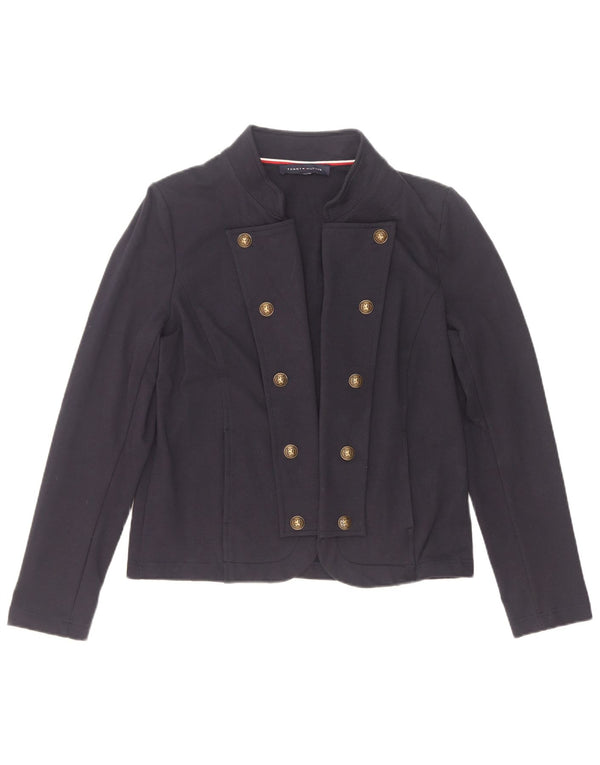 Tommy Hilfiger Dame Bomber Jacket UK 14 Medium Navy Blue Bomuld