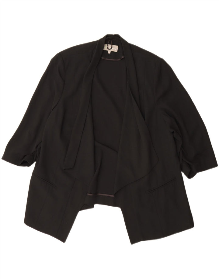 Marks & Spencer Dame 3/4 ærmet åben blazerjakke UK 20 2XL Sort