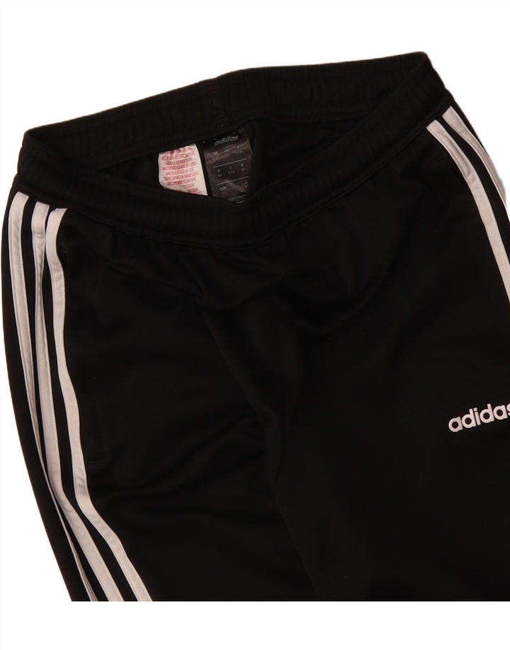 ADIDAS Boys Climalite Tracksuit Trousers 13-14 Years  Black Polyester