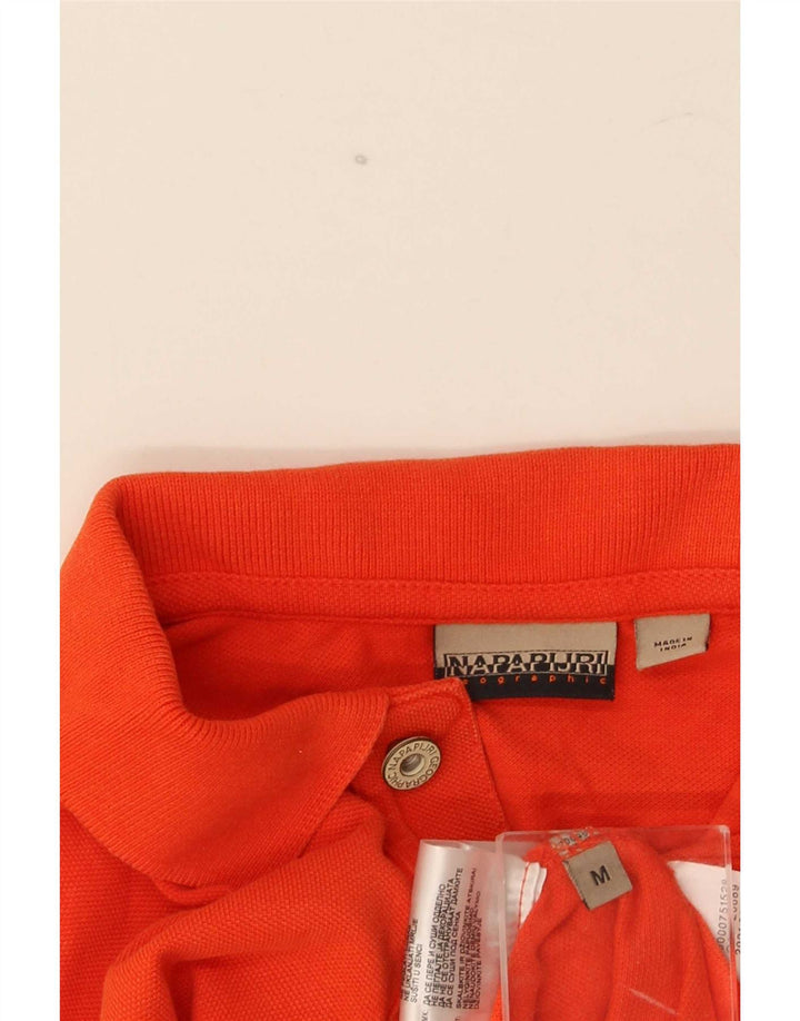 Napapijri Herre grafisk poloshirt Medium Orange Bomuld