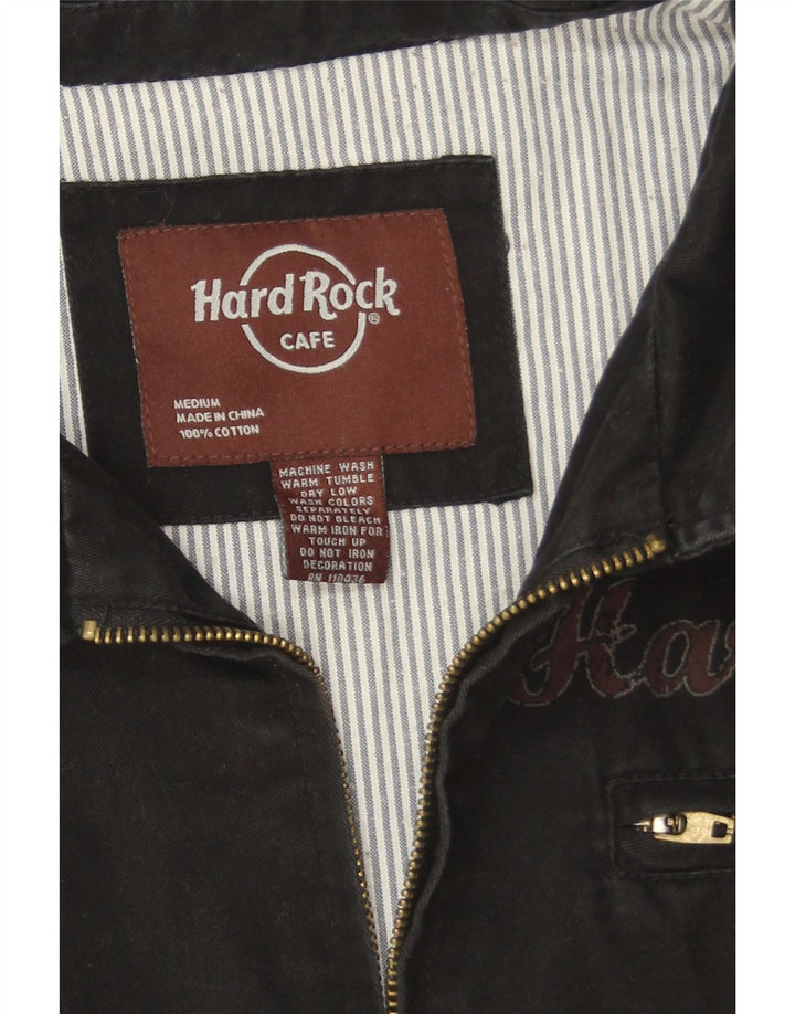 Hard Rock Cafe Herre New York Graphic Bomber Jacket UK 38 Medium Black