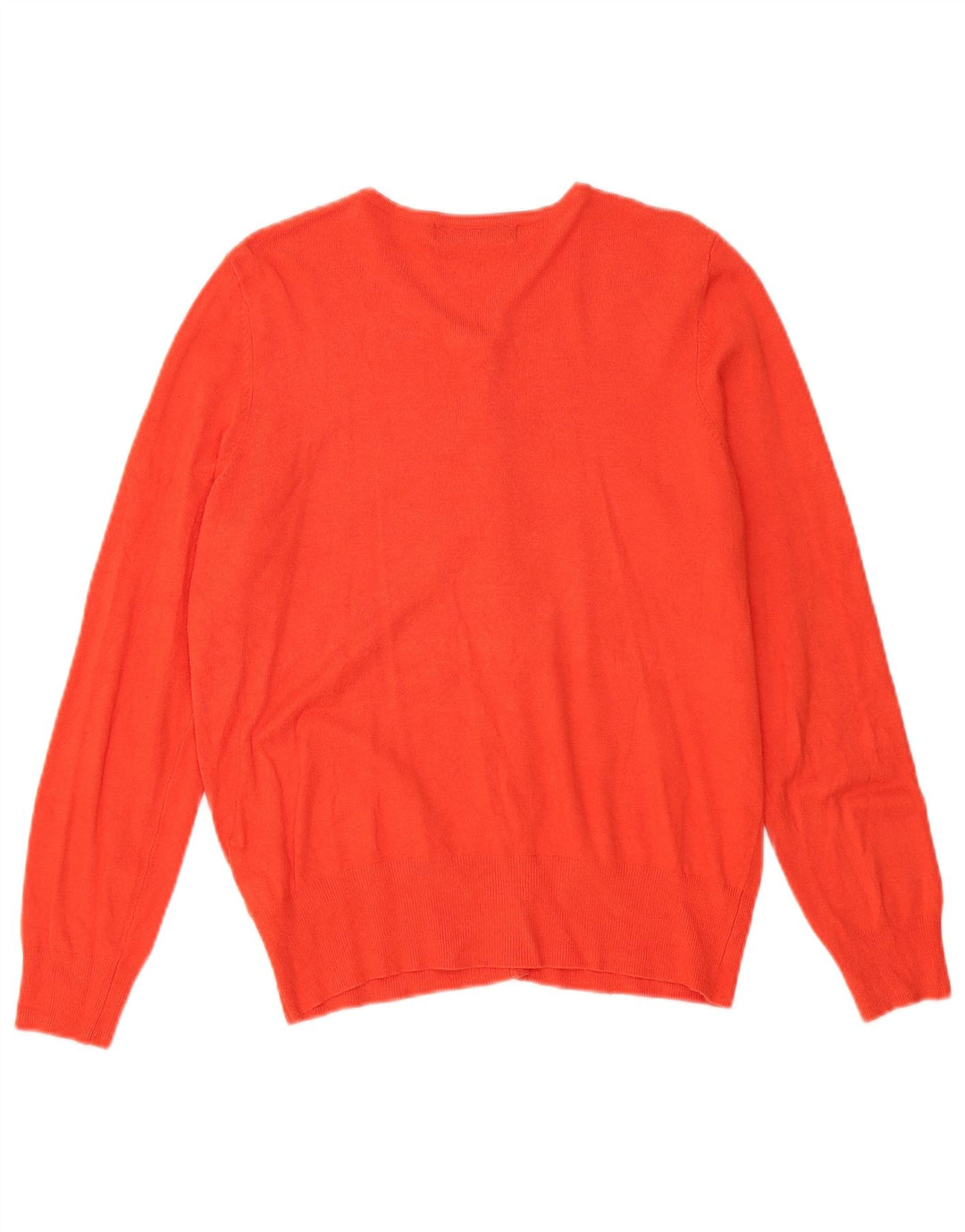 Marks & Spencer Dame Cardigan Sweater UK 14 Large Orange Viscose