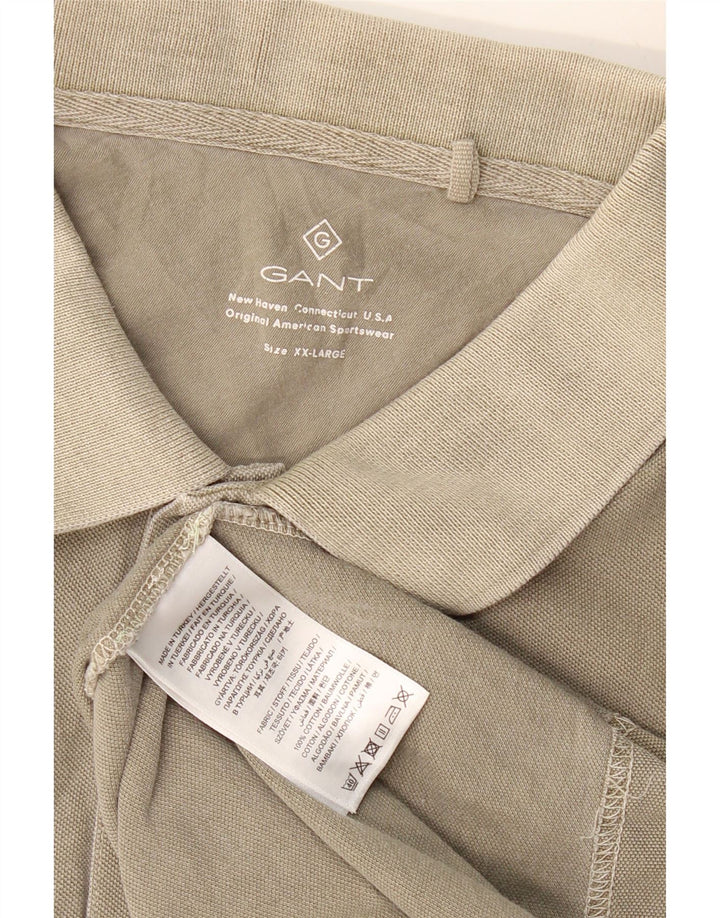 GANT Poloskjorte til mænd 2XL Khaki Bomuld
