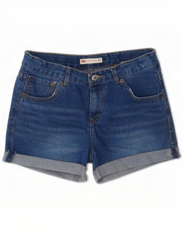 Levi's Girlfriend Denim Shorts 15-16 år W26 Blue Cotton
