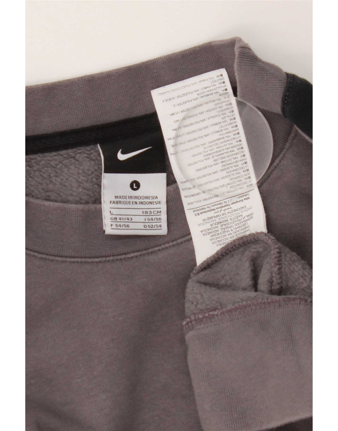 Nike Sweatshirt Jumper til mænd Large Grå Colourblock Bomuld
