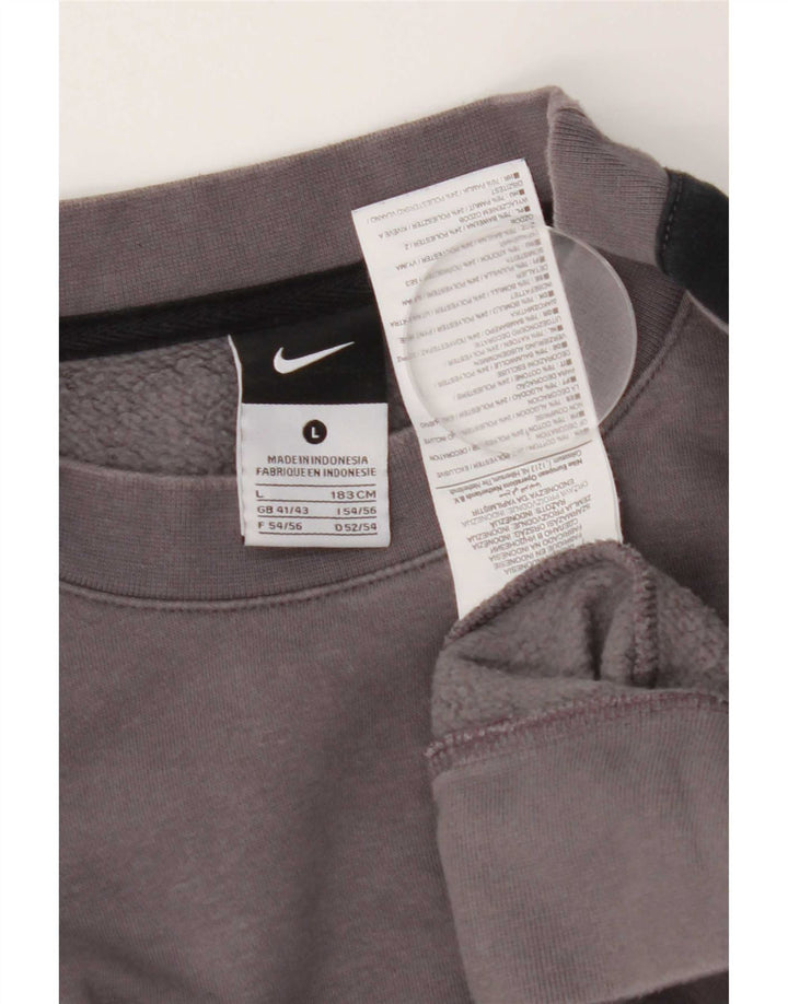 Nike Sweatshirt Jumper til mænd Large Grå Colourblock Bomuld
