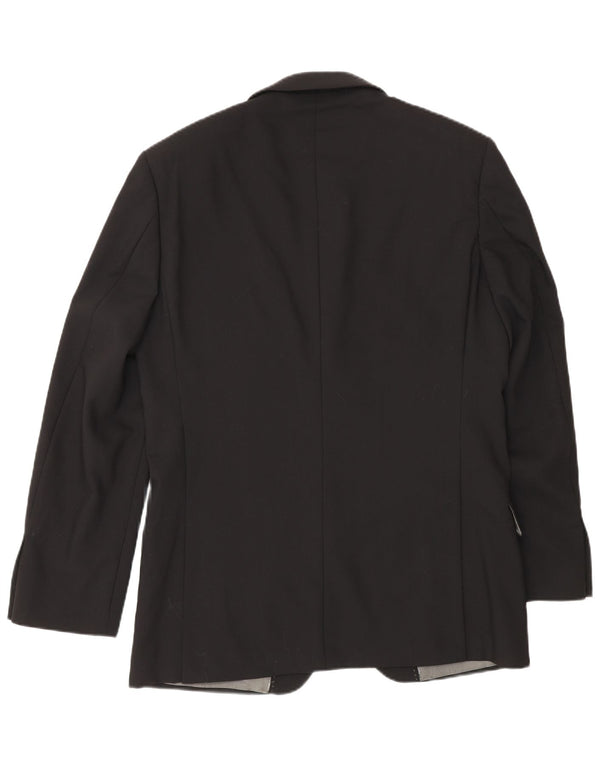 Pierre Cardin Herre 2-knaps blazerjakke UK 38 Medium Sort Uld