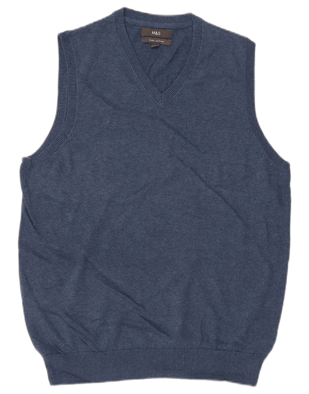 MARKS & SPENCER Herrevest Tank Top Medium Navyblå Bomuld