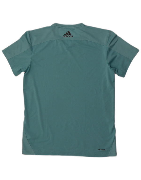 Adidas Herre Aeroready Grafisk T-Shirt Top Medium Turkis Polyester