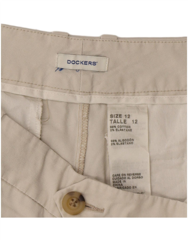 Dockers Chino Shorts til kvinder US 12 Large W36 Beige Bomuld