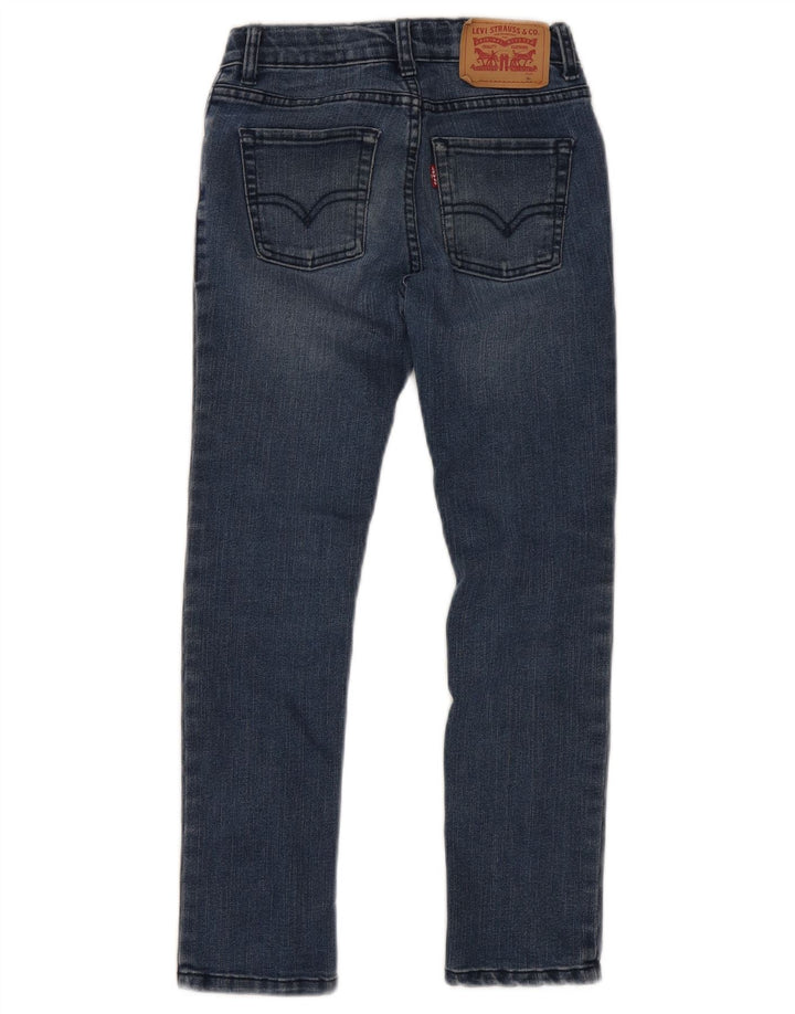 LEVI'S Girls 510 Skinny Jeans 7-8 år W25 L22 Blå Bomuld