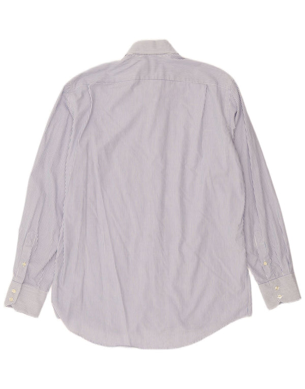 Lacoste herreskjorte str. 40 Medium marineblå stribet bomuld