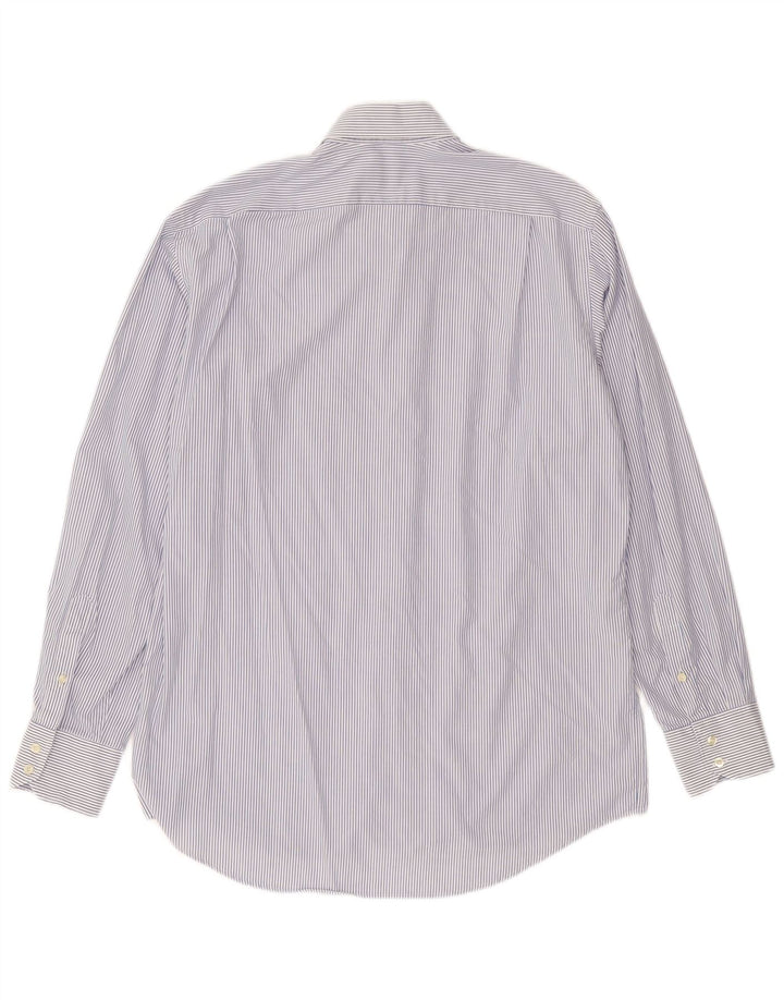 Lacoste herreskjorte str. 40 Medium marineblå stribet bomuld